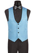 Mens 80s Prom Suit Perfect Outfit - Men's Slim Fit Vested Paisley Wedding Light Blue Tuxedo